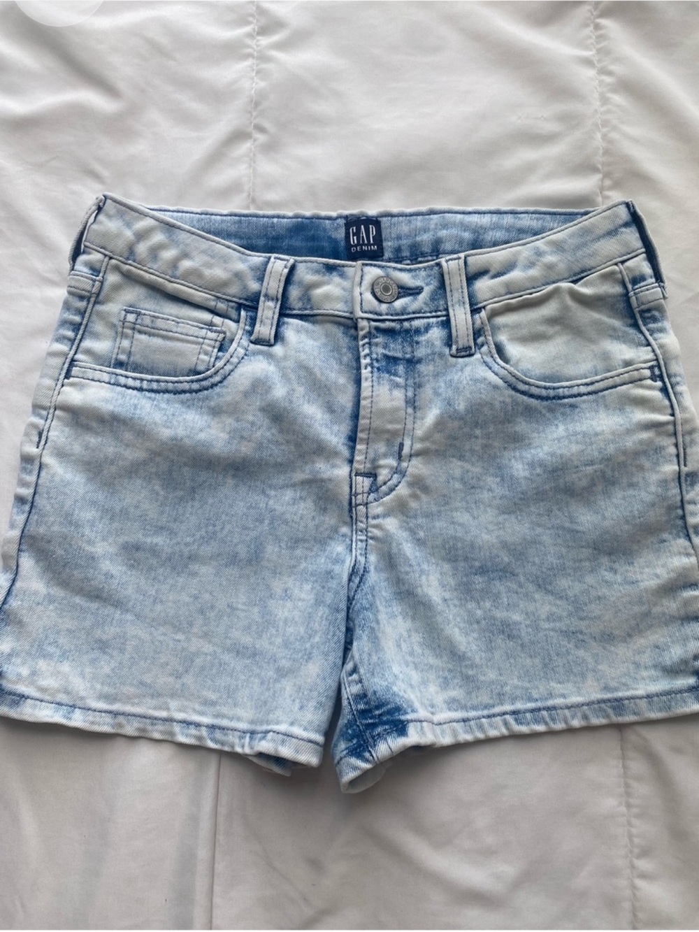 GAP Light Blue Acid Wash Denim Shorts